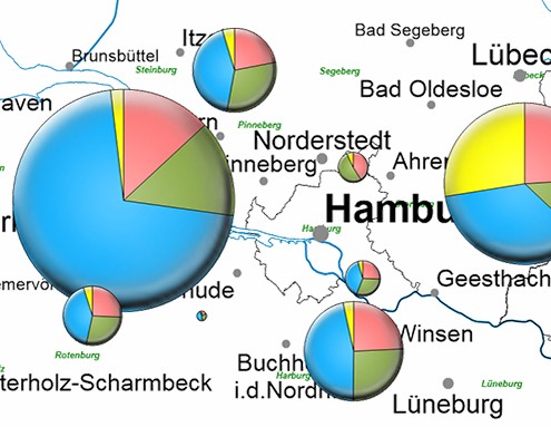 Postleitzahlenkarte - Marktpotentiale lokalisieren