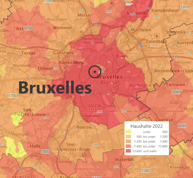 Internationale Marktdaten easymap Haushalte Belgien
